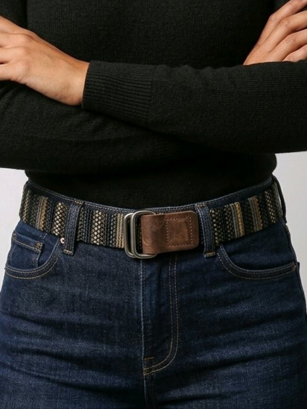 Bison Desings Multi-Colored Woven Belt